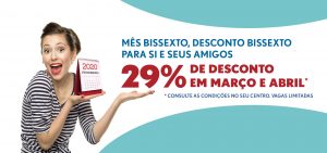 Promoção Traga um amigo em fevereiro com desconto do 29% em março e abril nos Centros Supera.